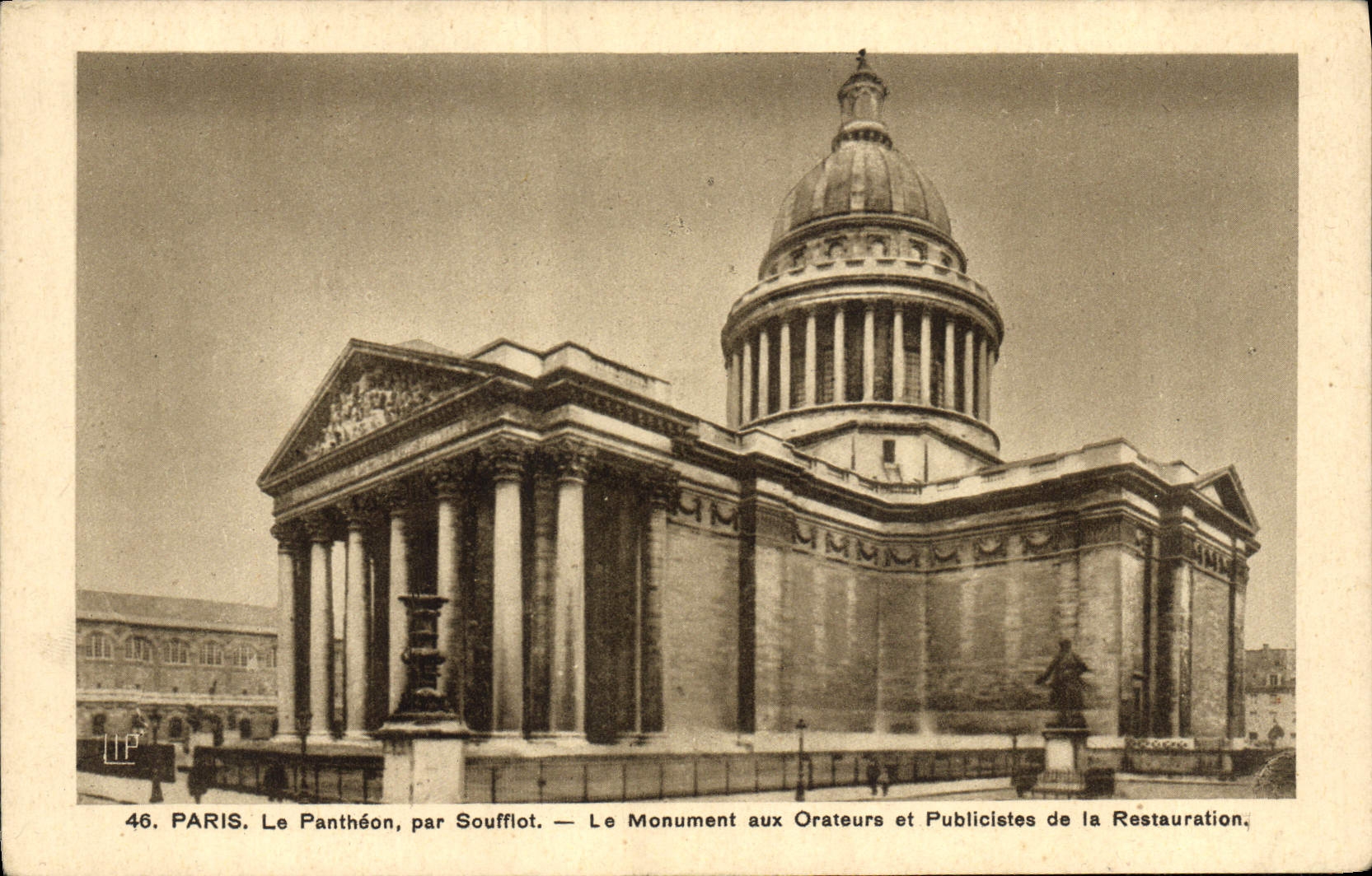 CPA Paris Le Pantheon Par Soufflot Le Monument Aux Orateurs Et Publicistes
