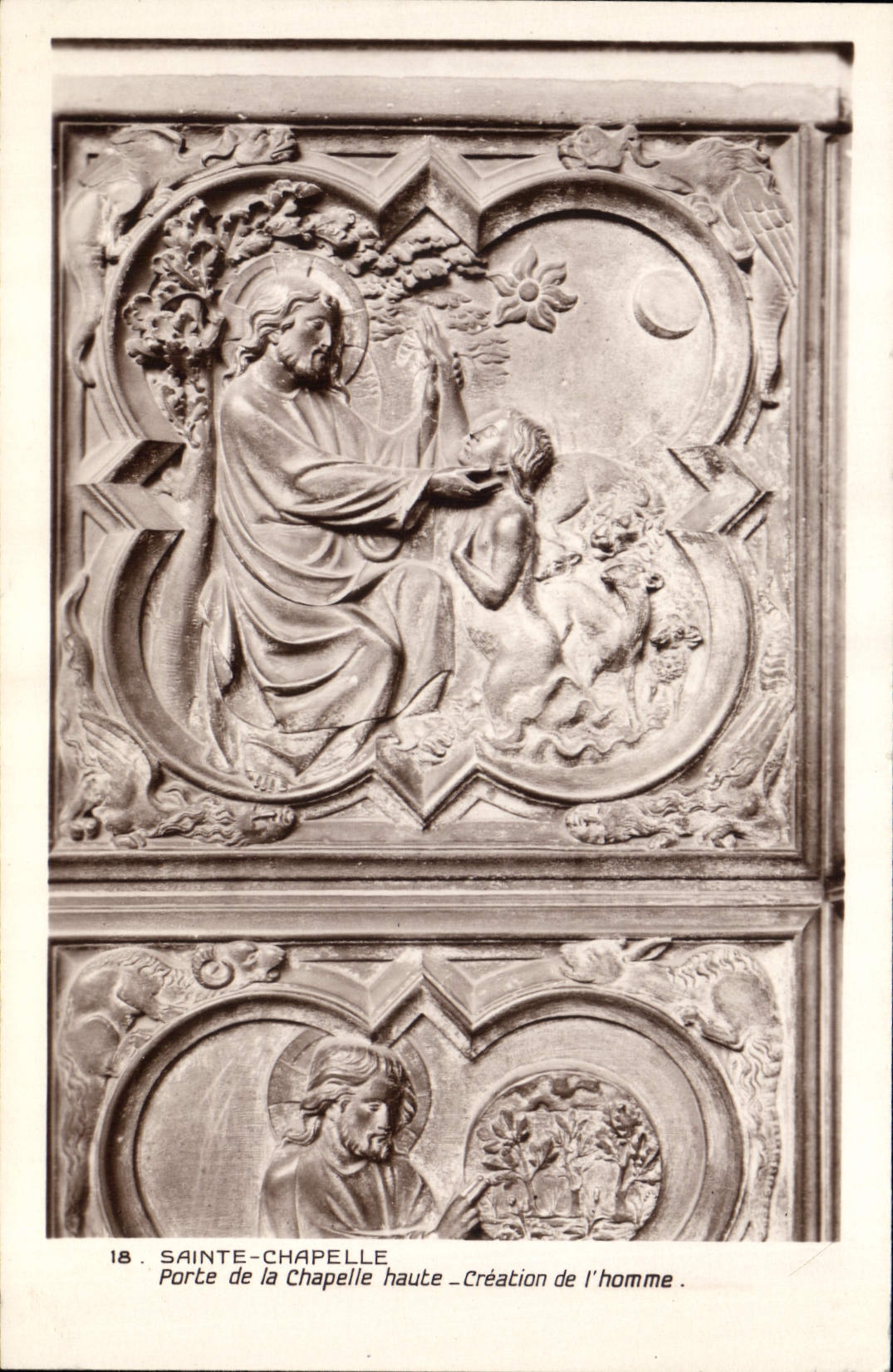 CPA Paris Sainte Chapelle Porte De La Chapelle Haute Creation De I'Homme