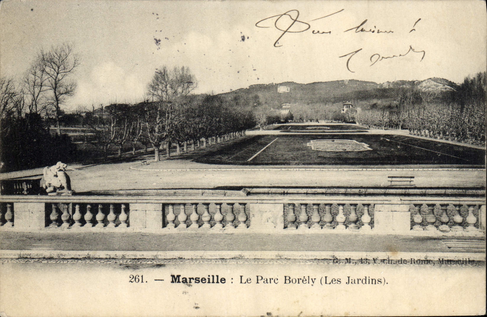 CPA Marseille Le Parc Borely Les jardins