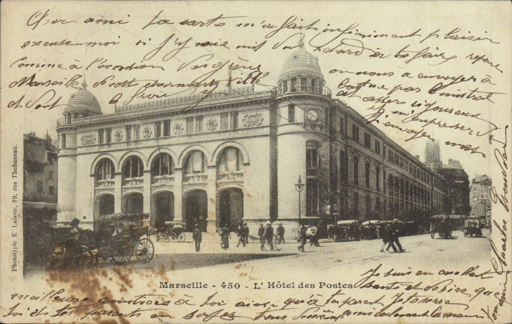 CPA Marseille L'Hotel Des Postes