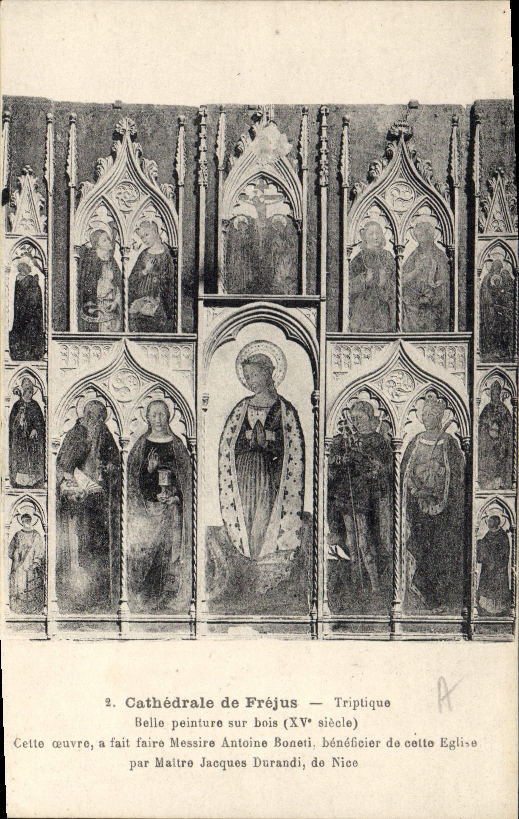 CPA Cathedrale De Frejus Triptique Belle Peinture sur bois