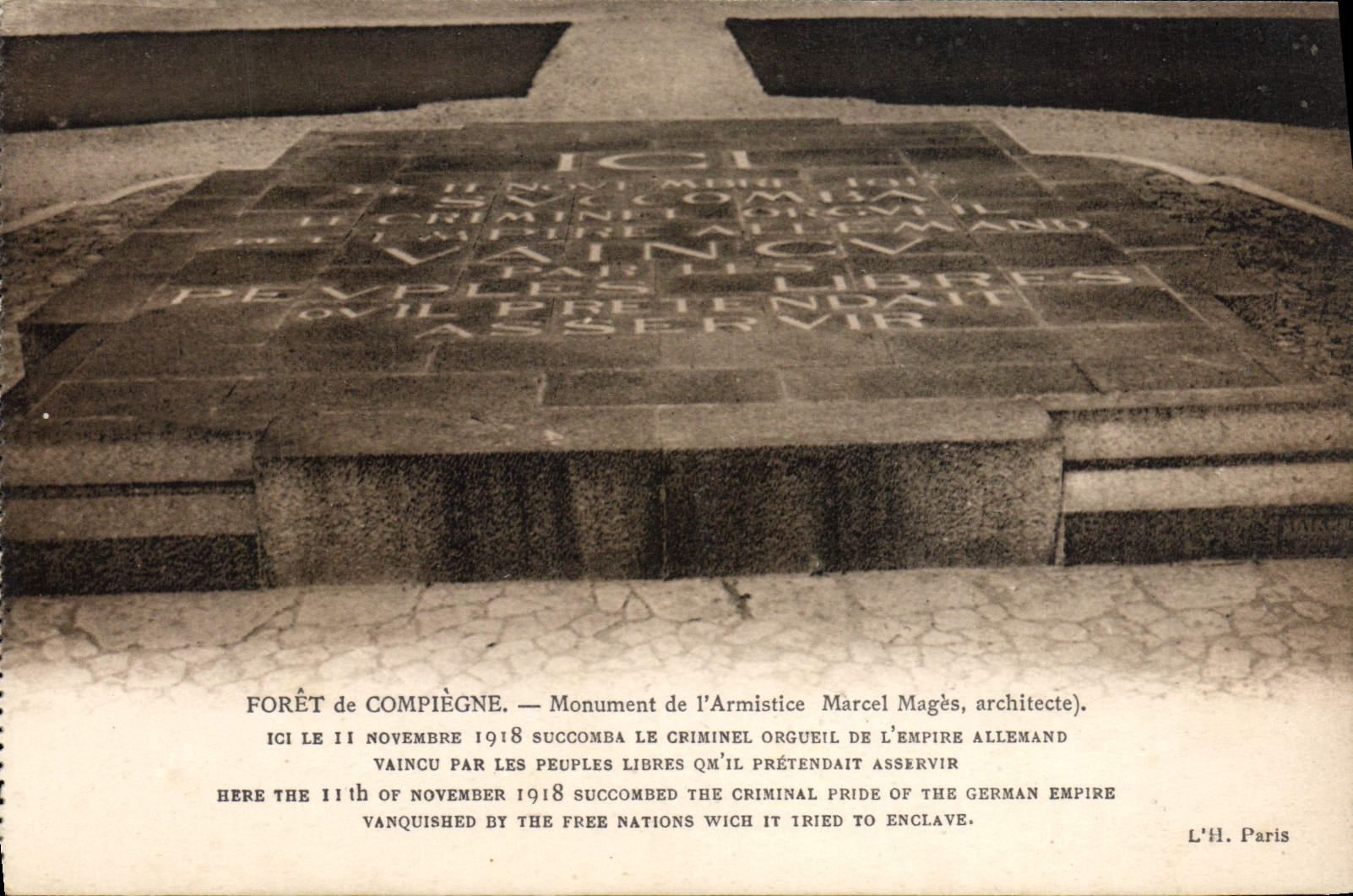 CPA Foret De Compiegne Monument De I'Armistice Militaria