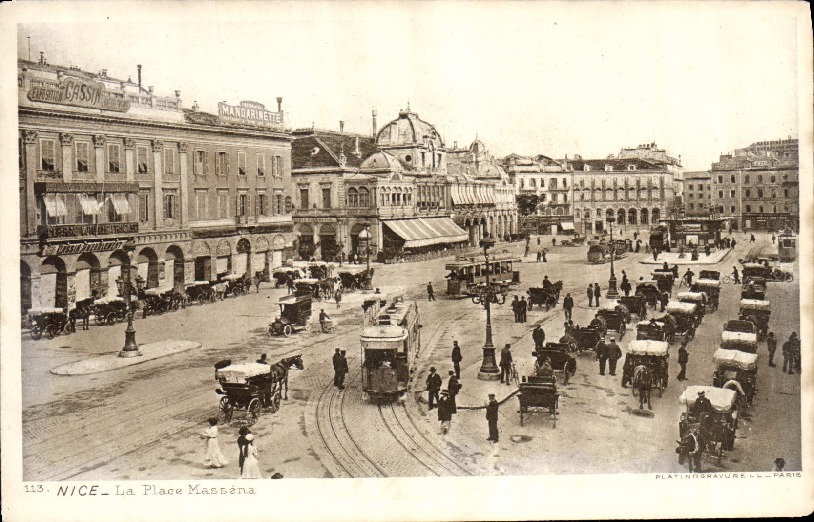 POSTAL de la VENDIMIA Niza el lugar de Massena