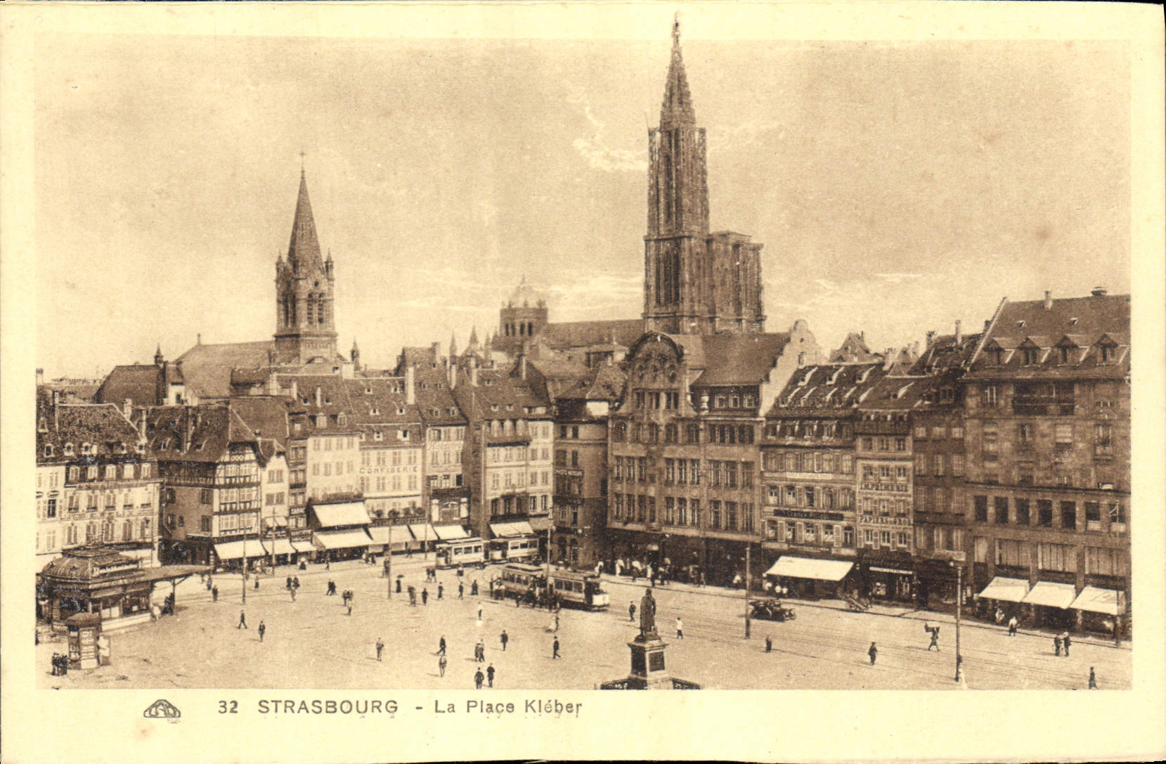 POSTAL Estrasburgo de la VENDIMIA el lugar de Kleber