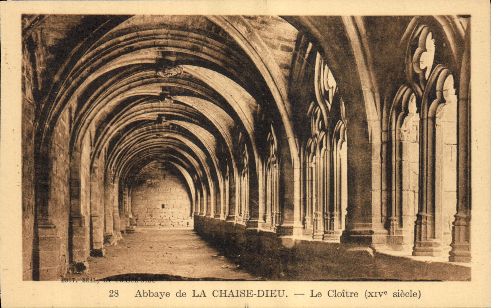 VINTAGE POSTCARD Abbey Of the Chair God the Cloister