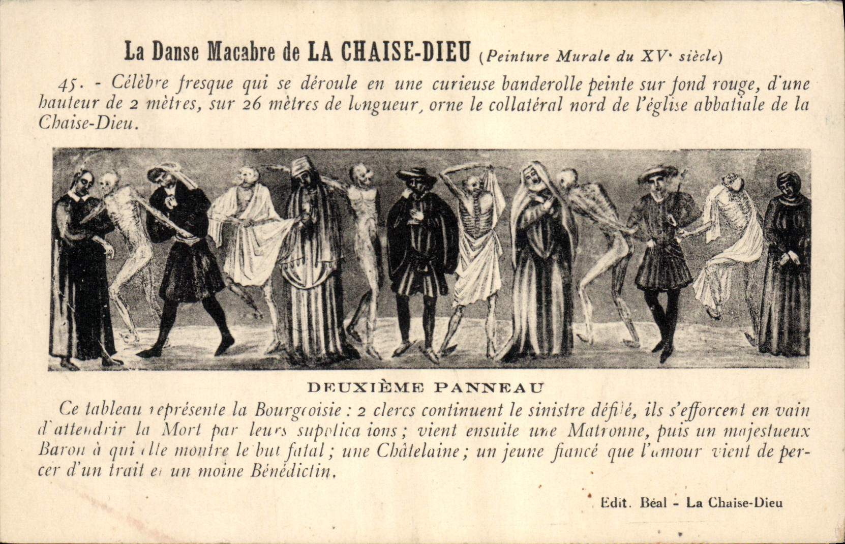 VINTAGE POSTCARD Macabre Dance Of the Chair God