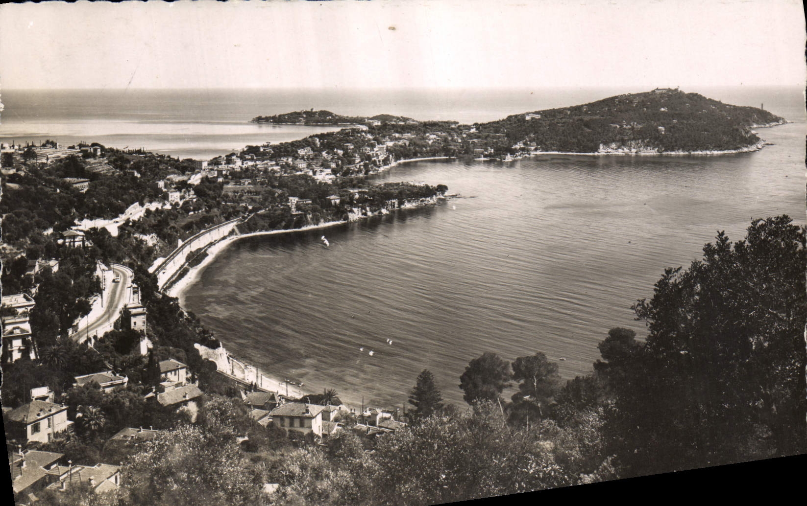 MODERN CARD Villefranche On Sea the Bay And the Cape Ferrat