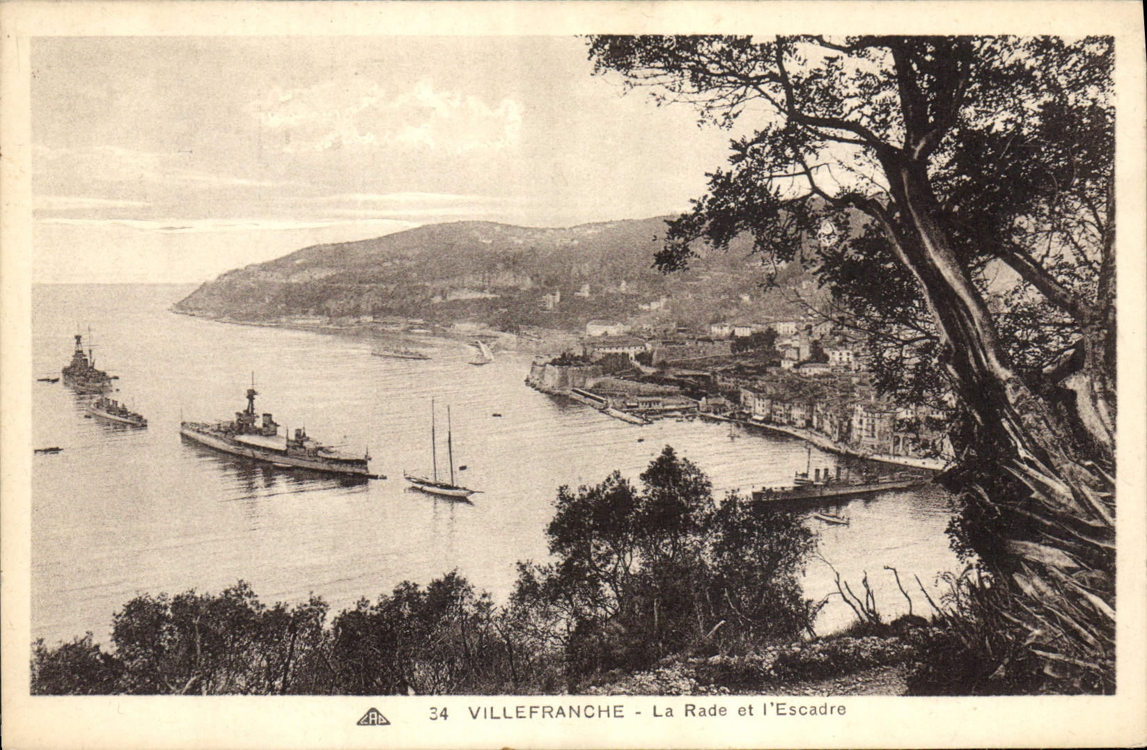CPA Villefranche La Rade Et I'Escadre Bateaux