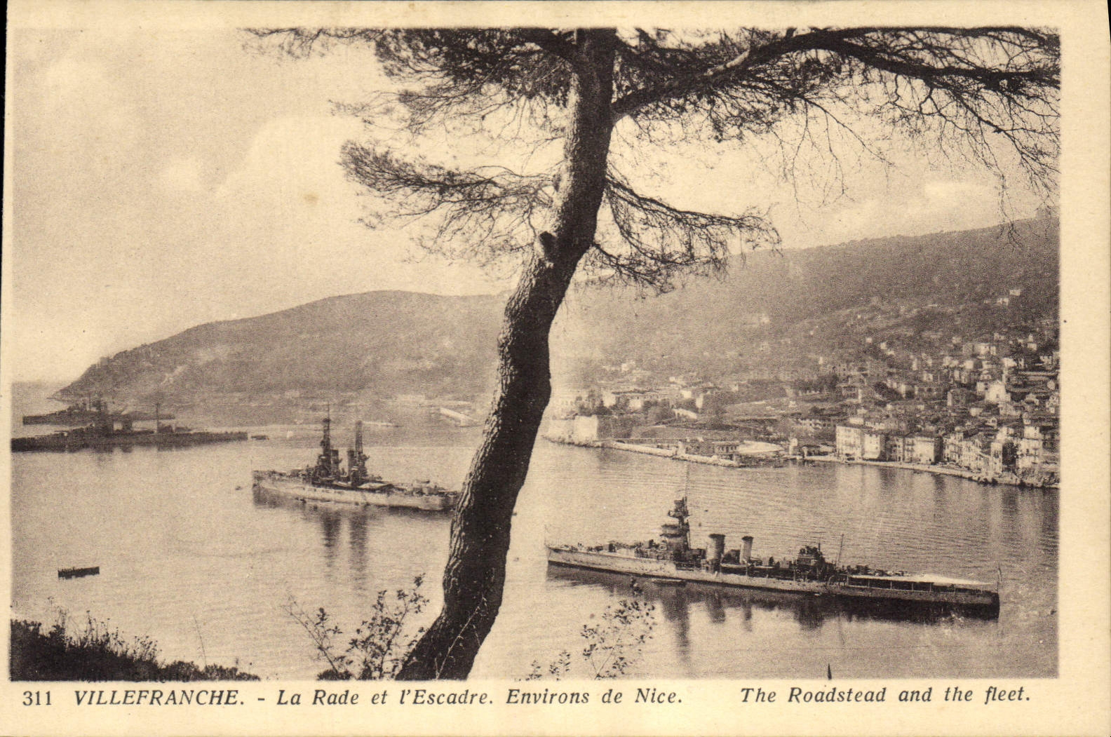 CPA Villefranche La Rade Et I'Escadre Environs De Nice Bateaux