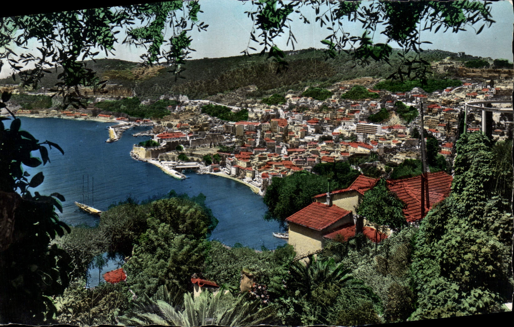 VINTAGE POSTCARD Villefranche On Sea View And Roads