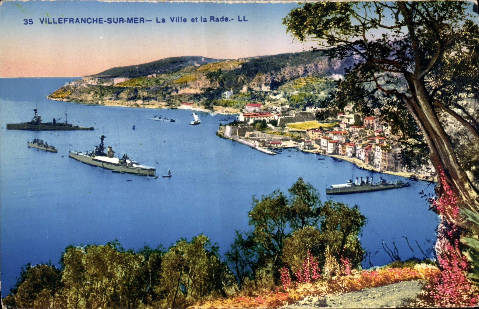 CPA Villefranche Sur Mer La ville Et La Rade