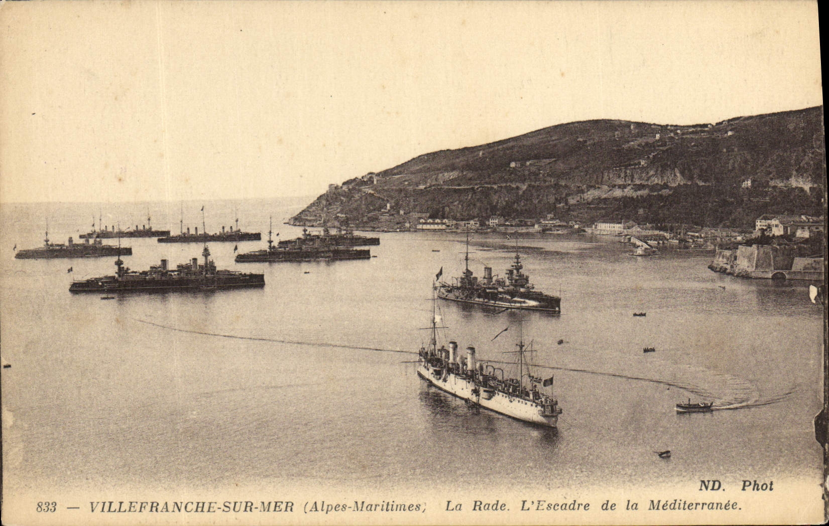 CPA Villefranche Sur Mer La Rade L'Escadre De La Mediterranee Bateaux