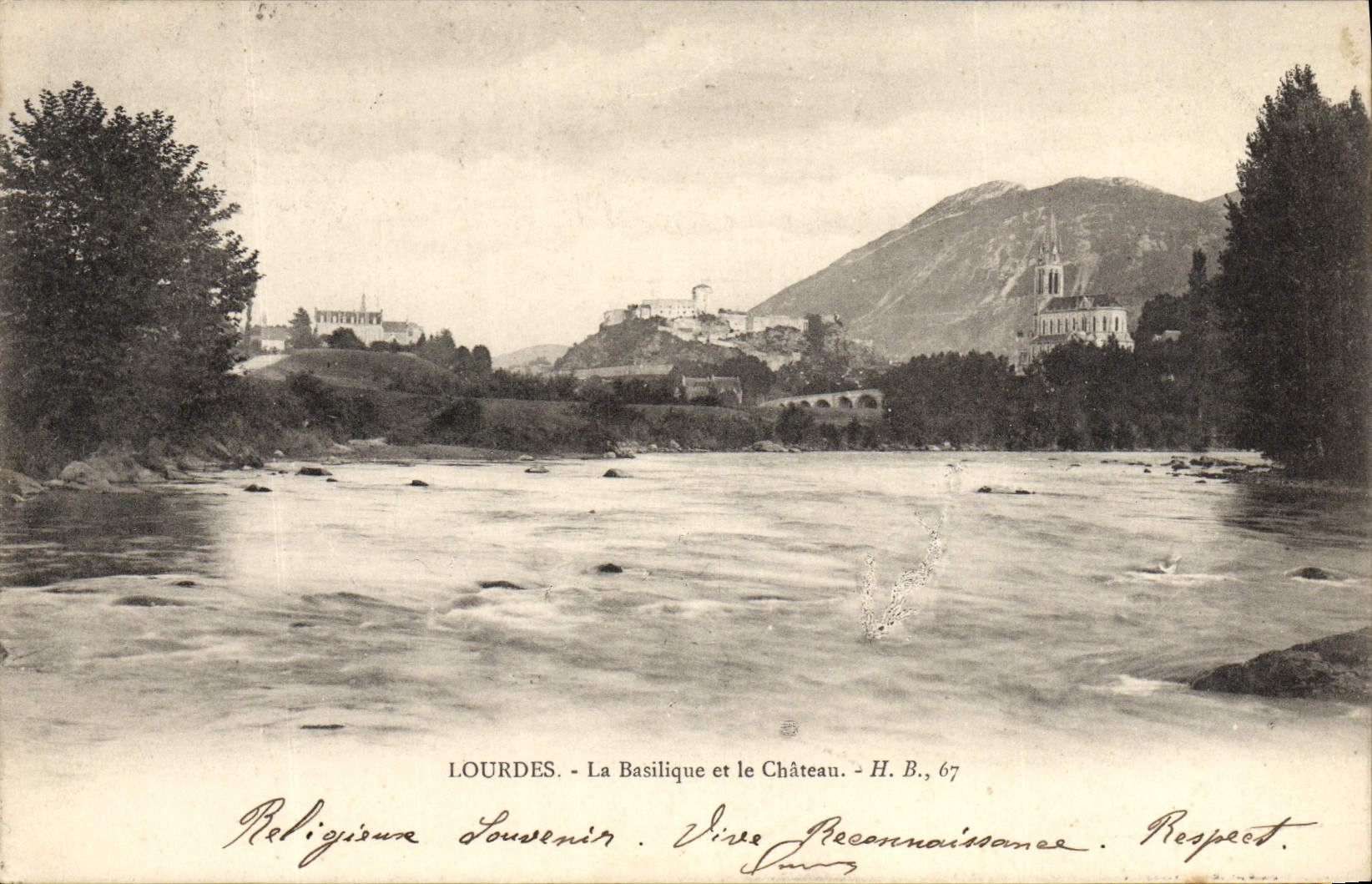 POSTAL de la VENDIMIA pesada la basílica y el castillo