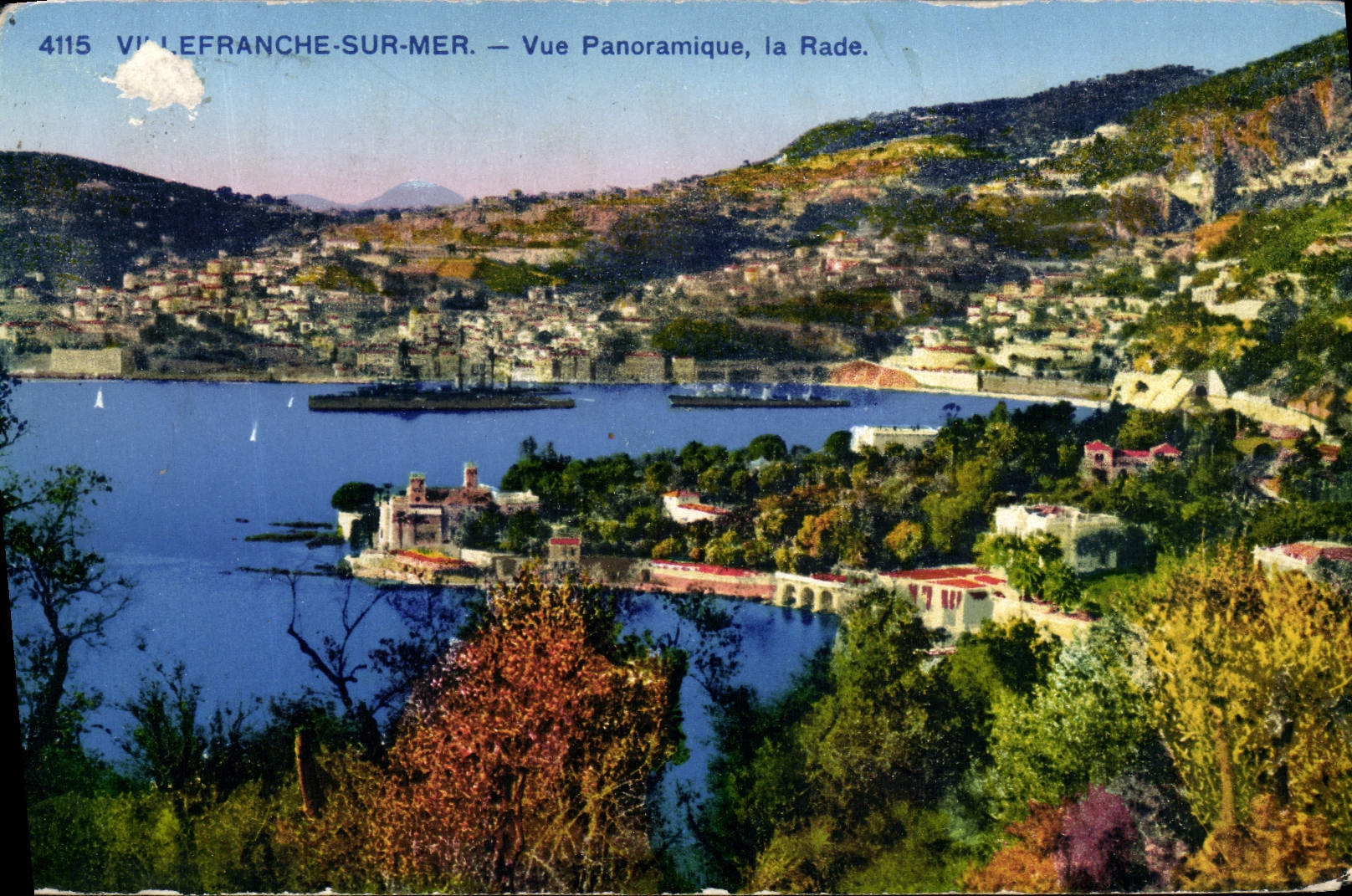 CPA Villefranche Sur Mer Vue Panoramique La Rade