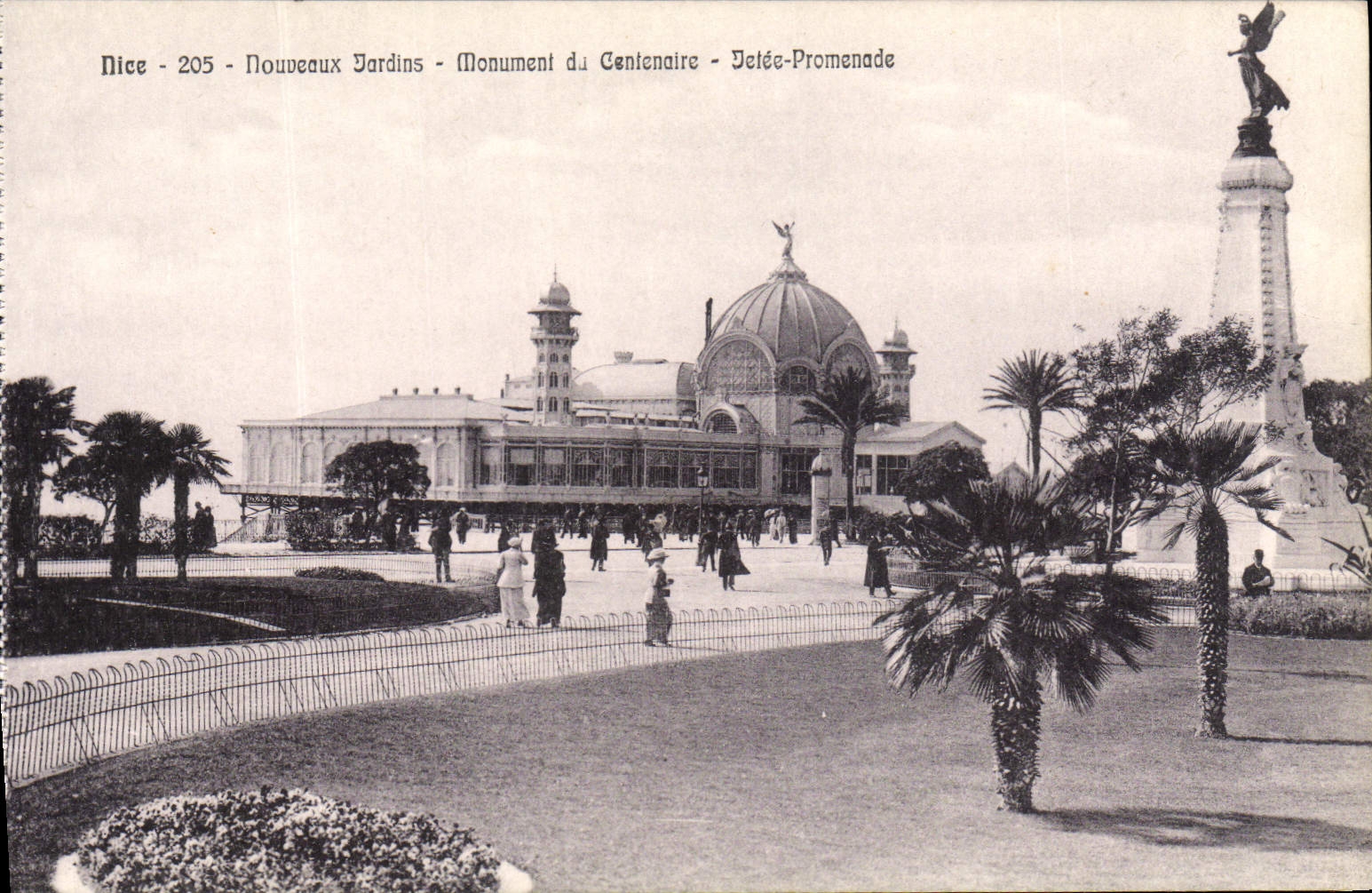 CPA Nice Nouveaux Jardins Monument Du Centenaire Jetee Promenade