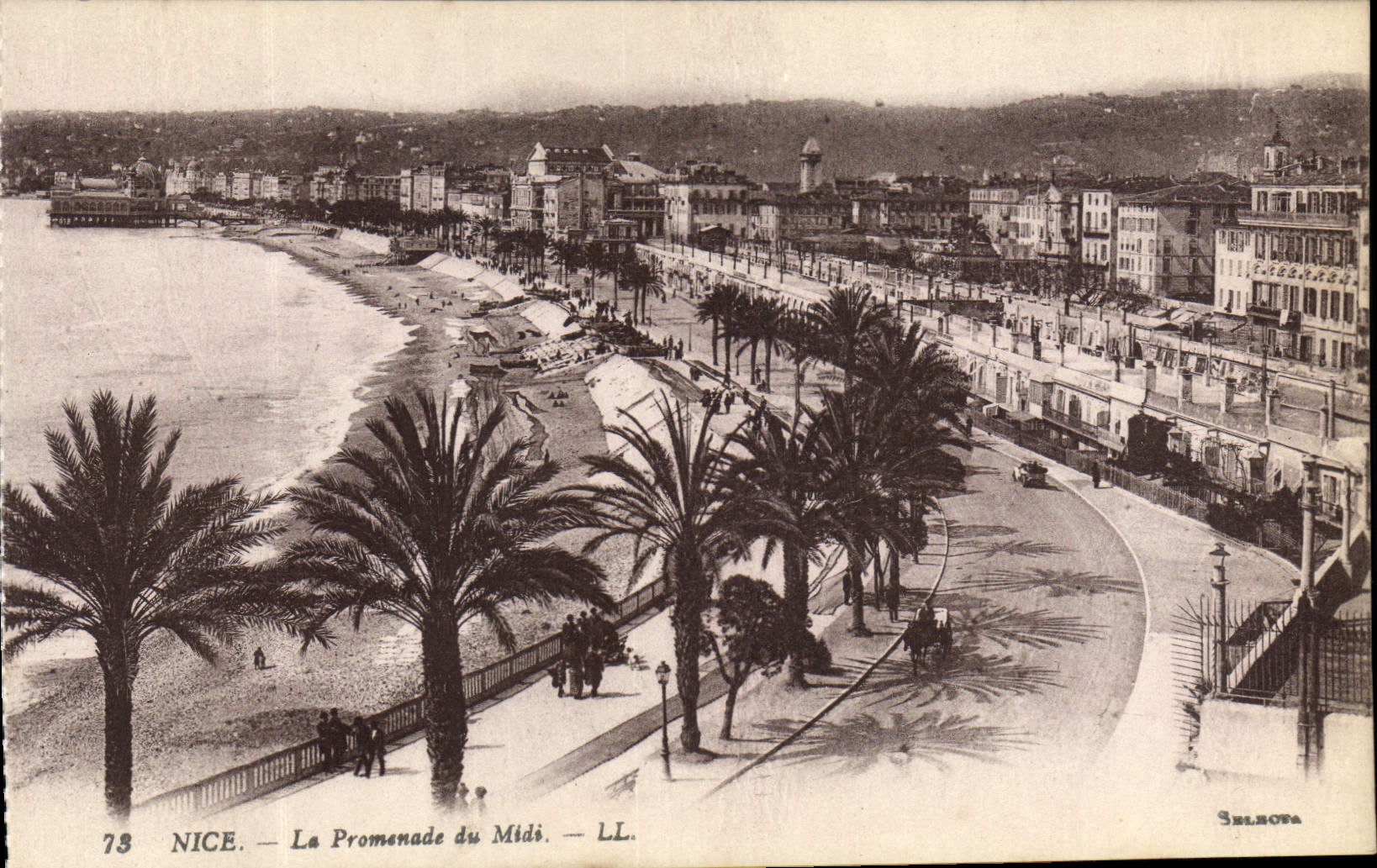 POSTAL de la VENDIMIA Niza la caminata del sur