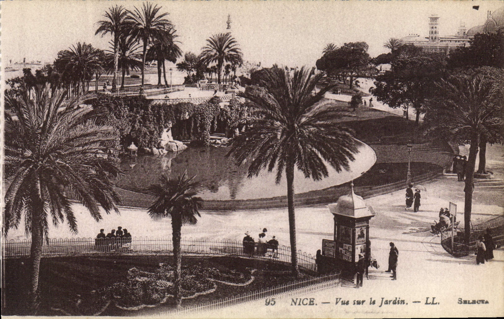 CPA Nice Vue Sur le Jardin