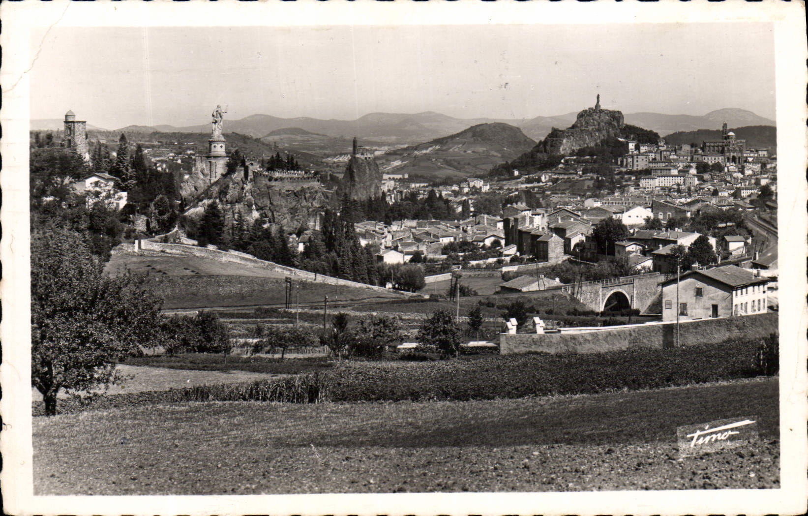 VINTAGE POSTCARD Puy View known as of the Four Rocks