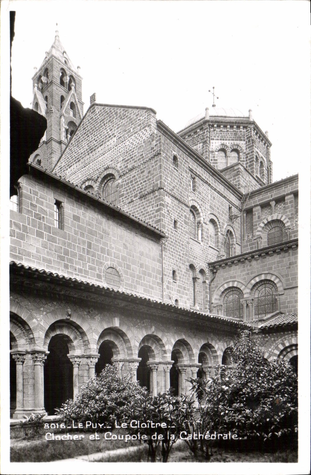 VINTAGE POSTCARD Puy the Cloister Bell-tower and Cupola of the Cathedral