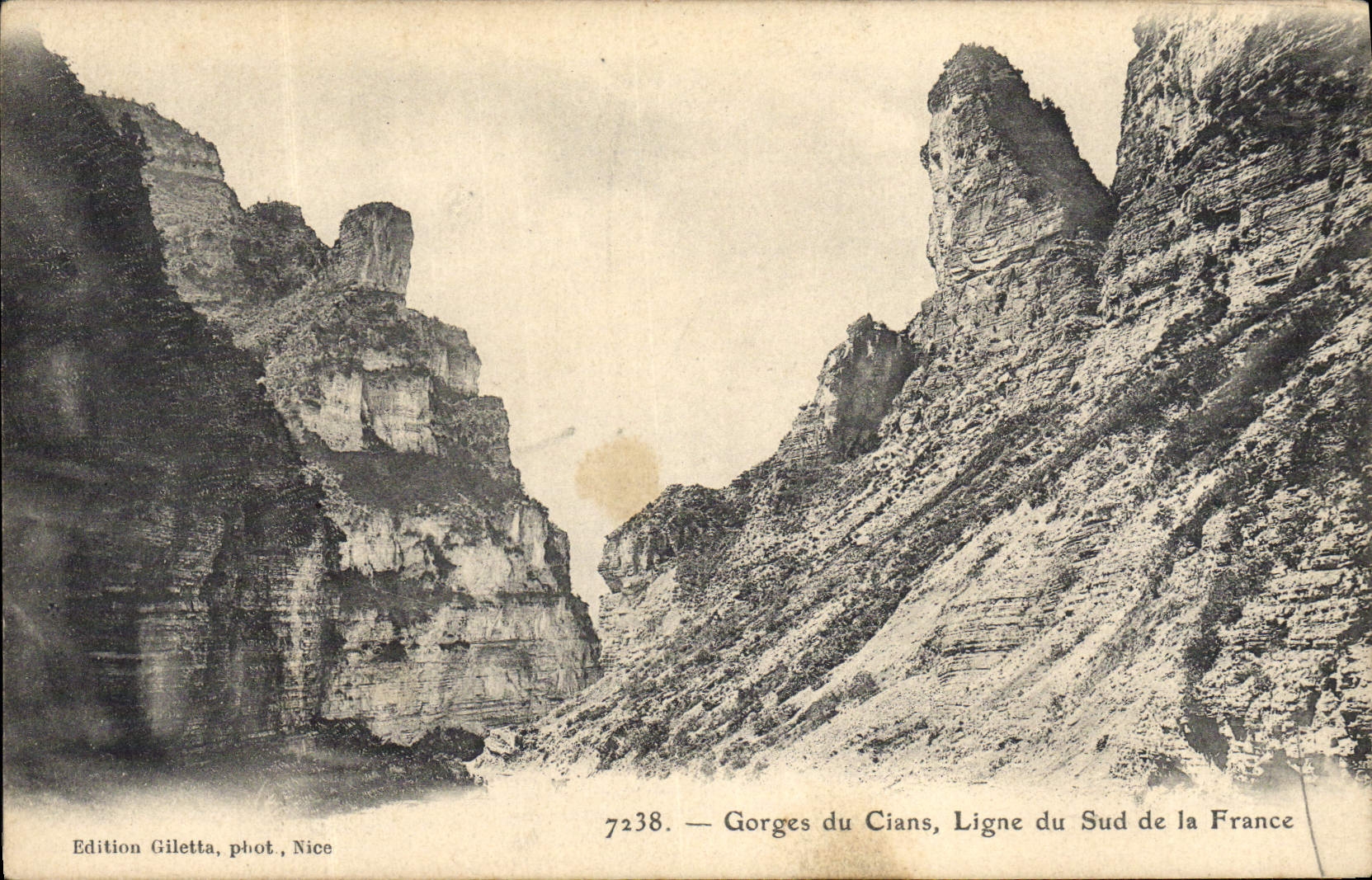 CPA Gorges du Cians Ligne Du Sud de la France