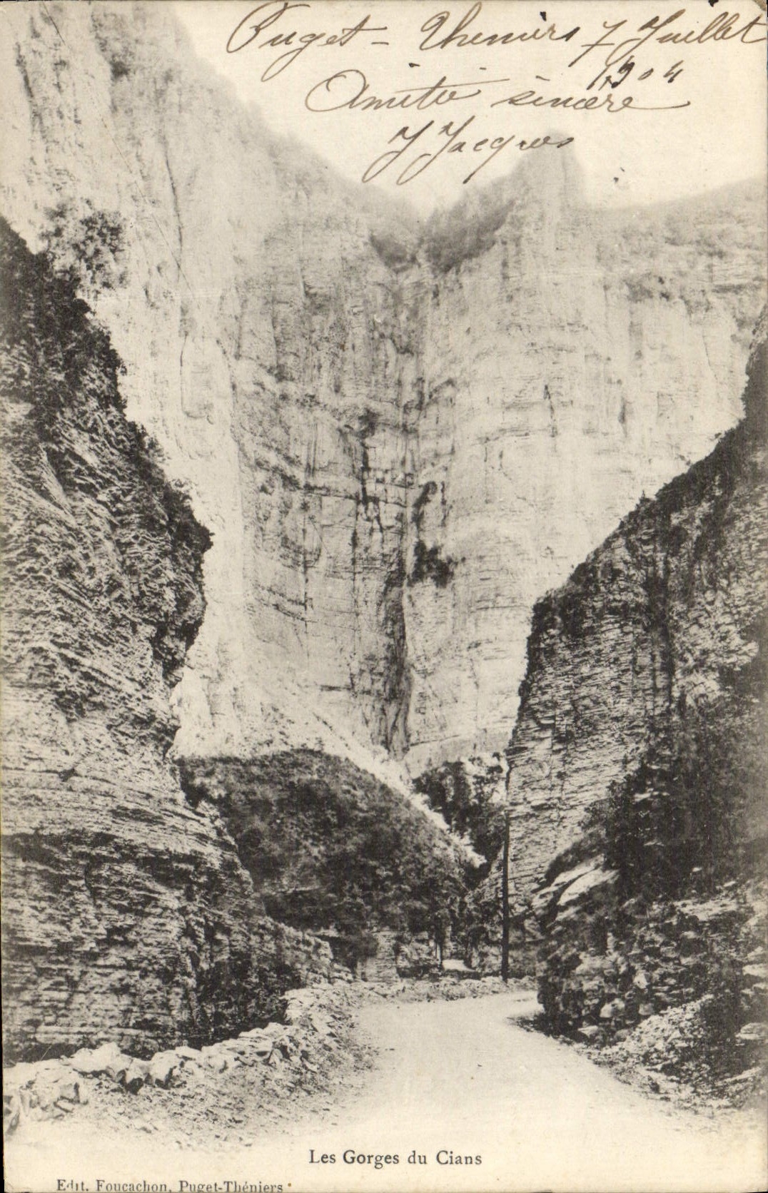 VINTAGE POSTCARD Falls of Cians