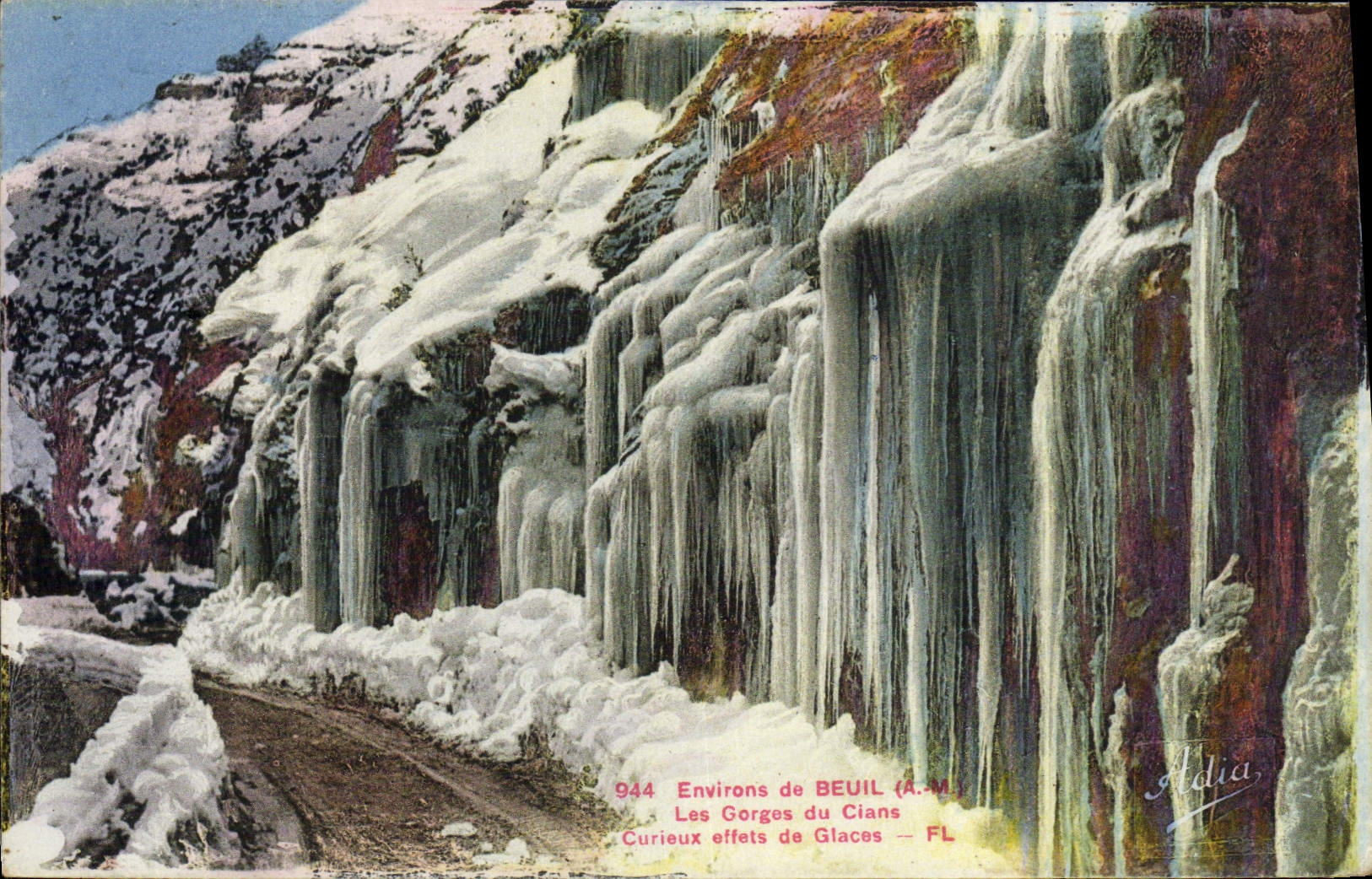 CPA Beuil Les Gorges du Cians Curieux effets de glaces