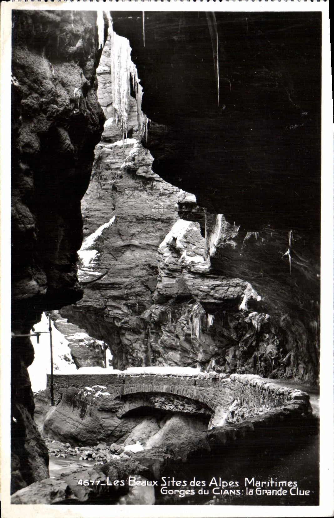 MODERN CARD Beautiful Sites of the Maritime Alps Falls of Cians large the clue