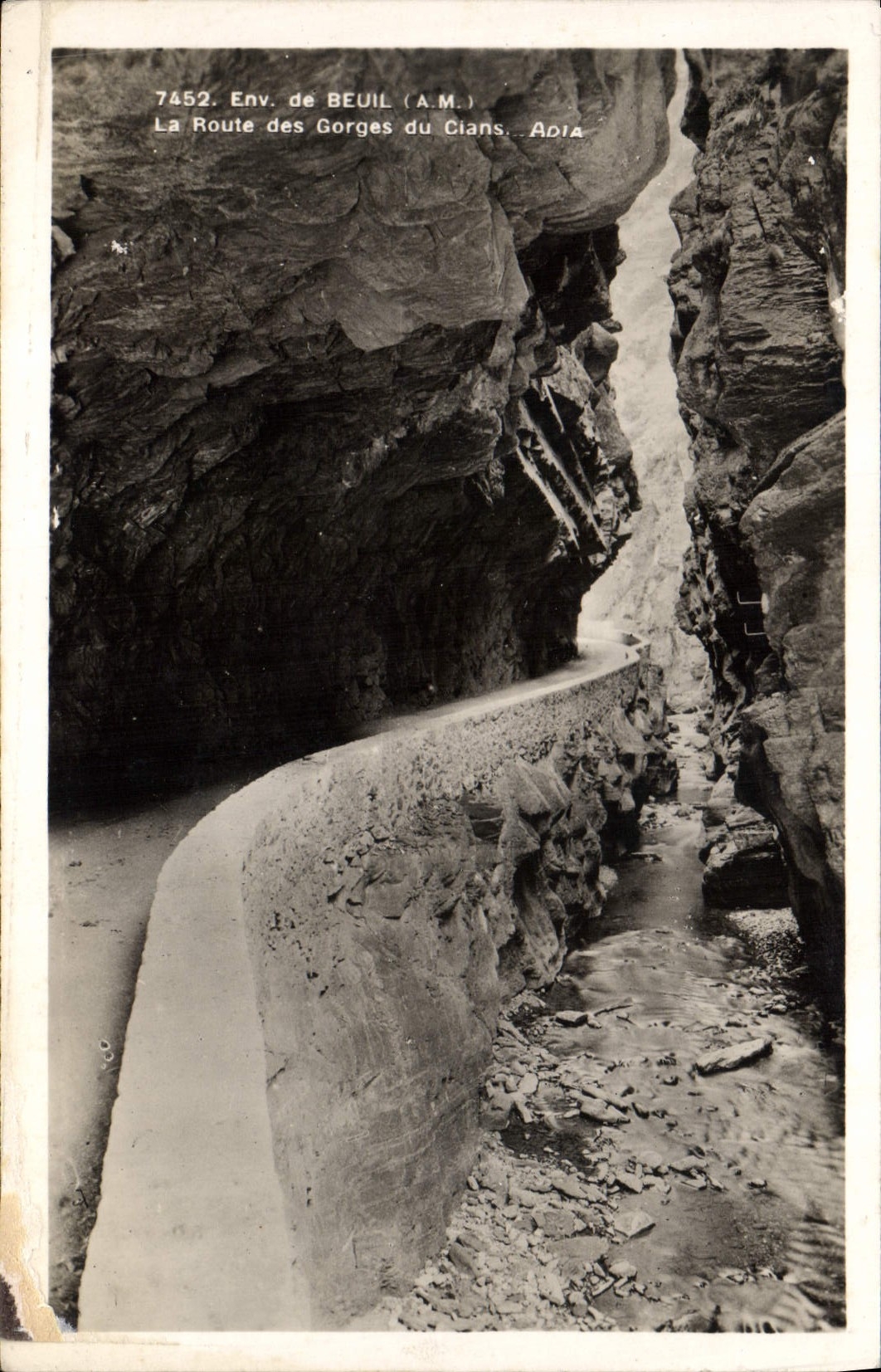 CPA Beuil Route La Route des Gorges du Cians