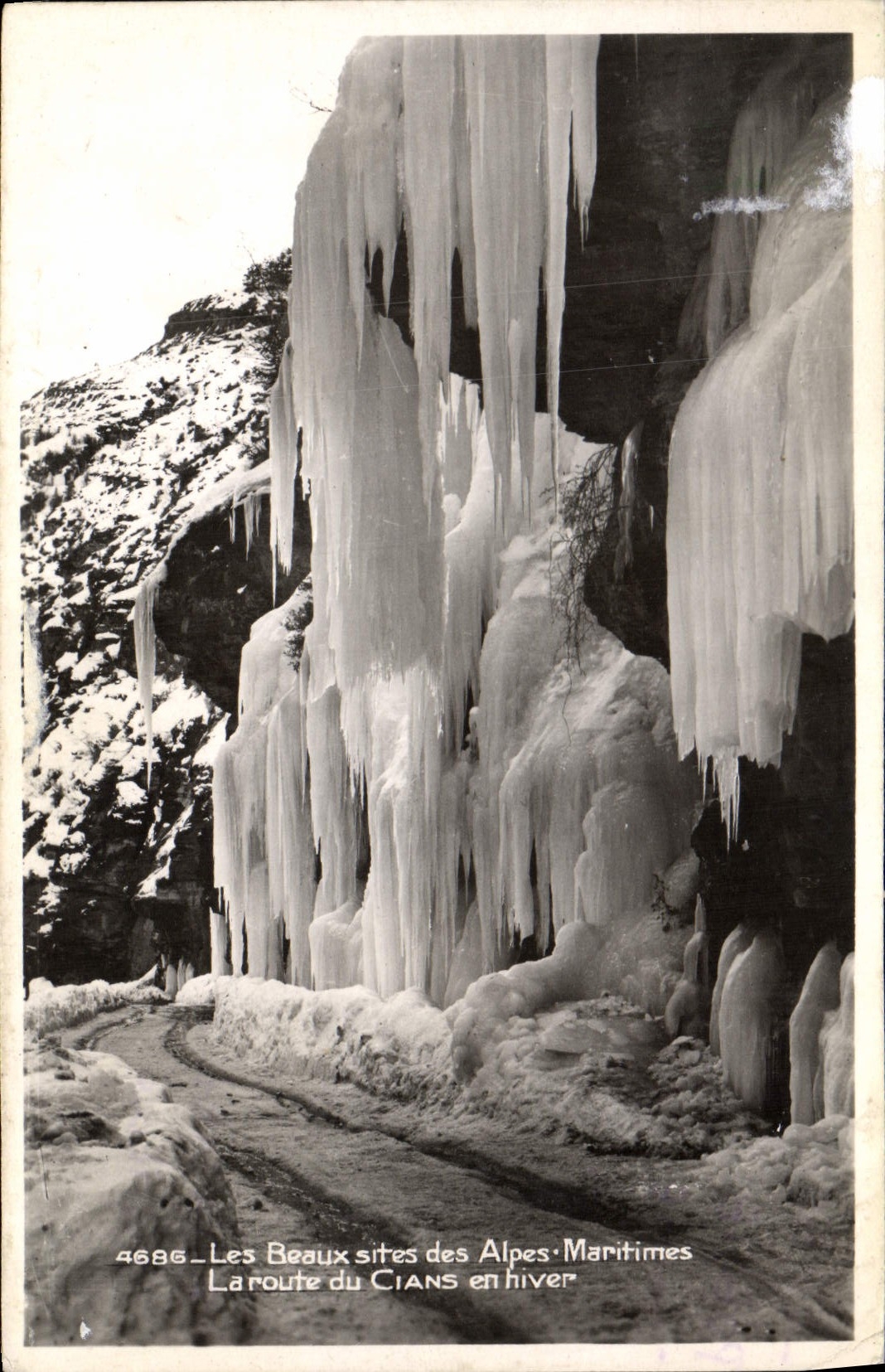 CPM La route du Cians en hiver