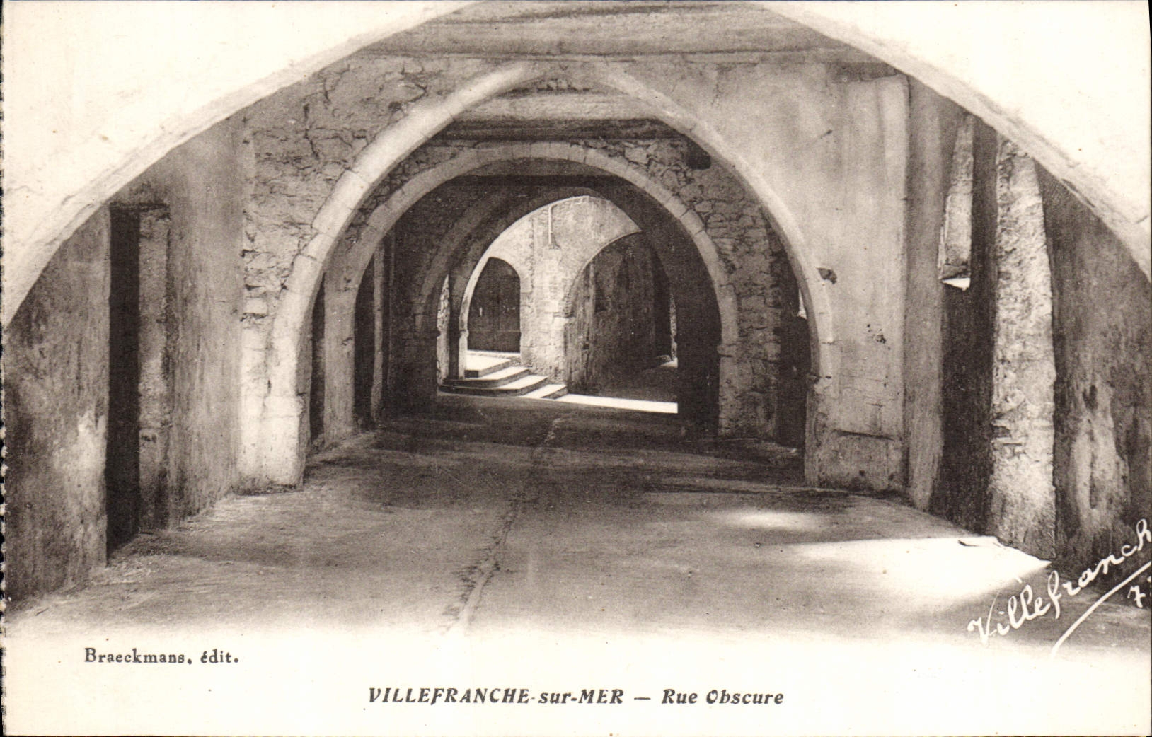 CPA Villefranche sur Mer Rue Obscure