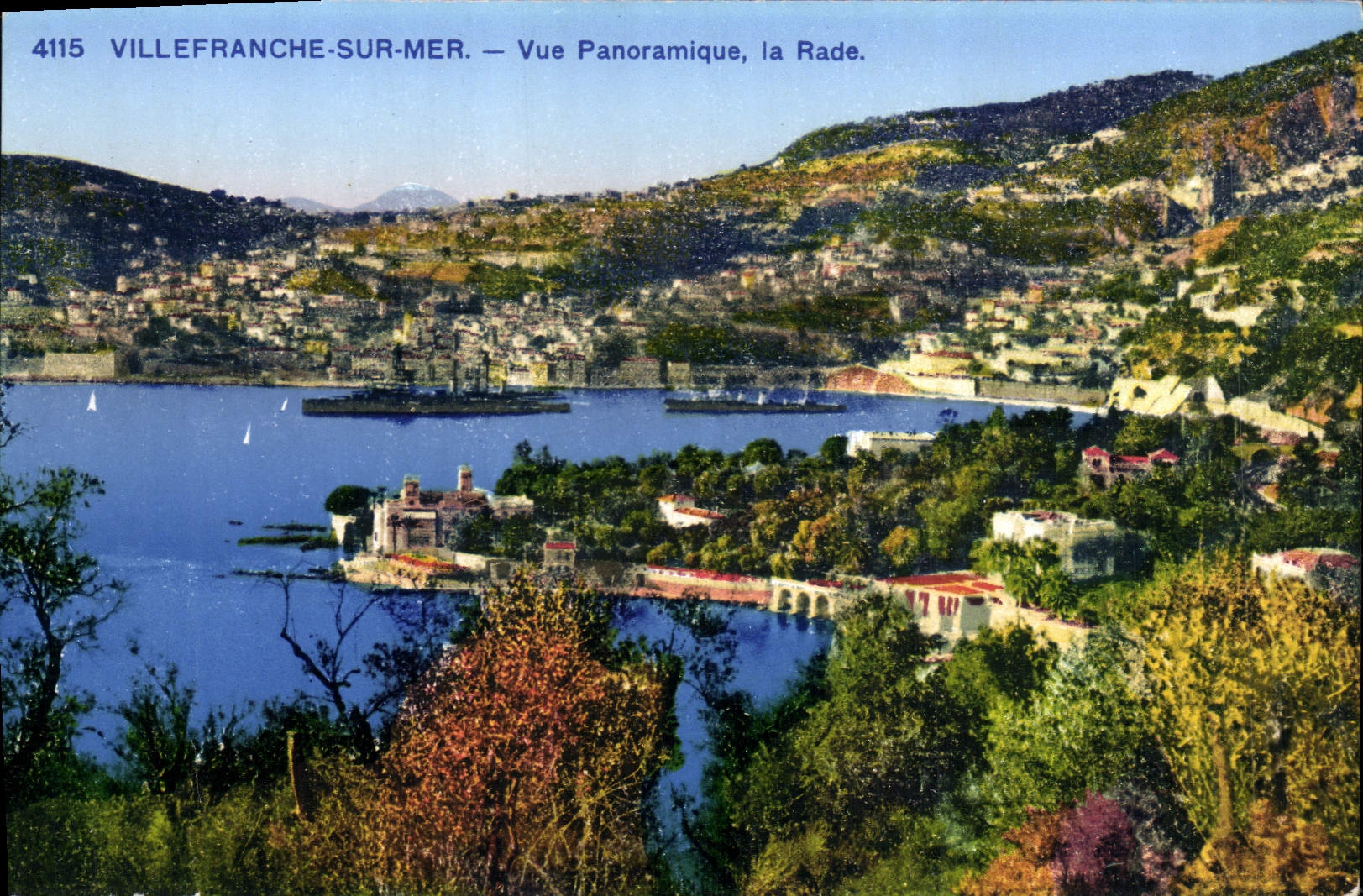 CPA Villefranche Sur Mer Vue Panoramique la Rade