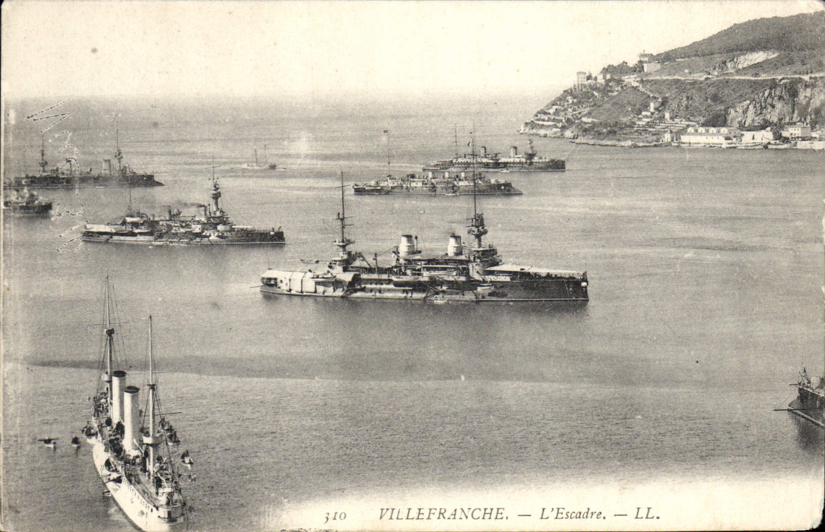 CPA Villefranche Sur Mer L'Escadre Bateaux
