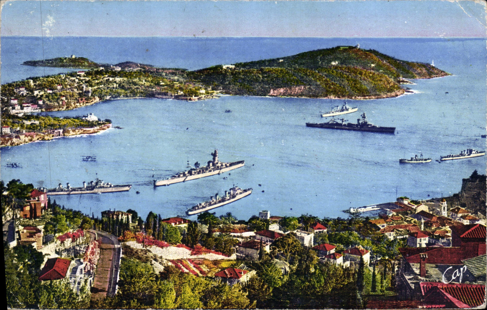 CPA Villefranche Sur Mer Vue sur la Rade et l'Escadre