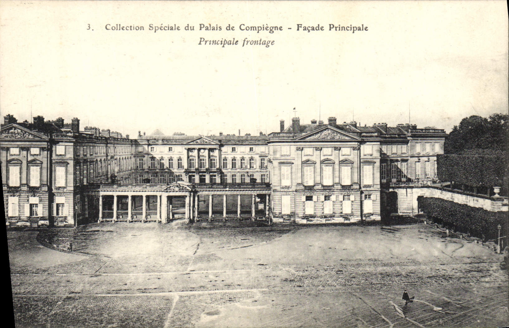 Ataque frontal del principal de Compiegne de la POSTAL de la VENDIMIA