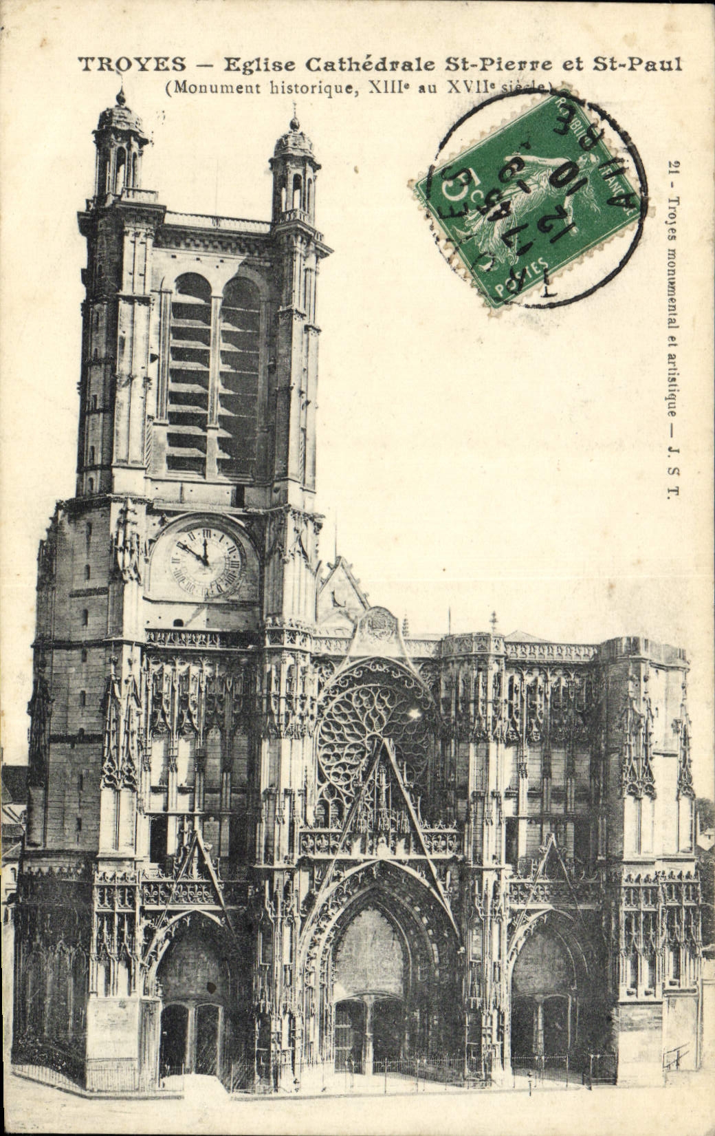 CPA Troyes Eglise Cathedrale St Pierre et St Paul