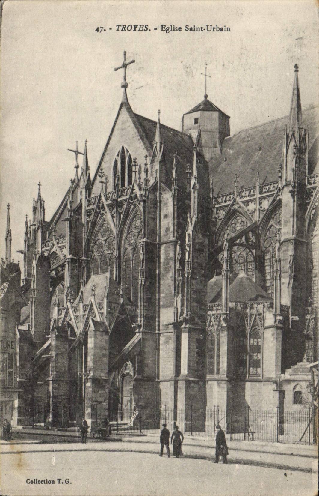 VINTAGE POSTCARD Troyes Church Urbain Saint