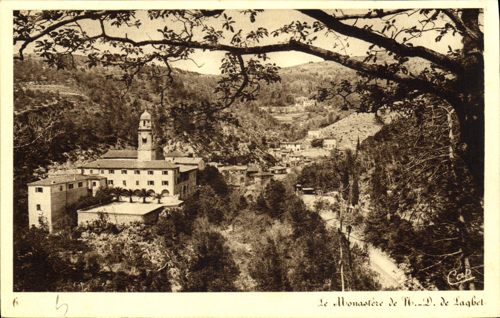 VINTAGE POSTCARD the ND monastery of Laghet