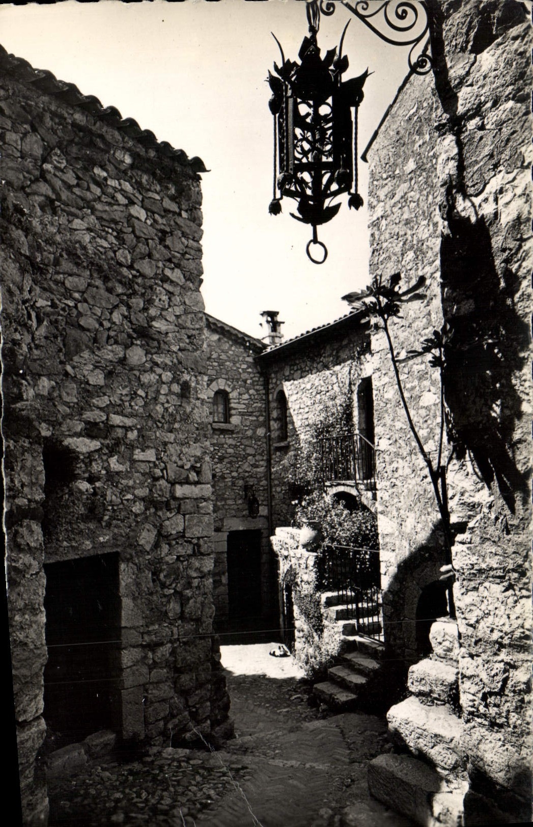 Aldea de Eze de la POSTAL de la VENDIMIA el paladar de príncipe de Suede