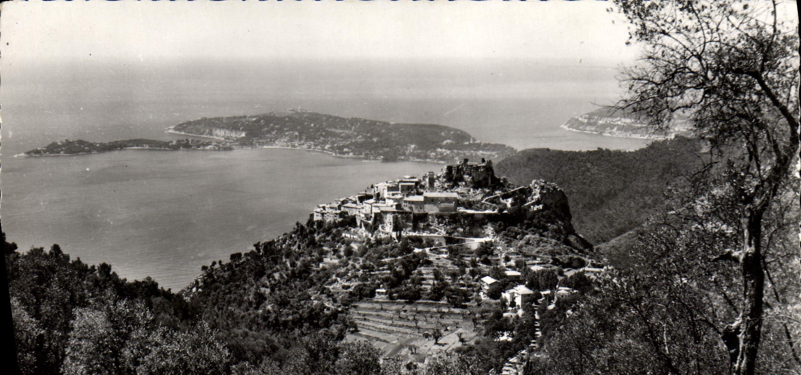 POSTAL MODERNA opinión y el cabo Ferrat de la aldea de Eze