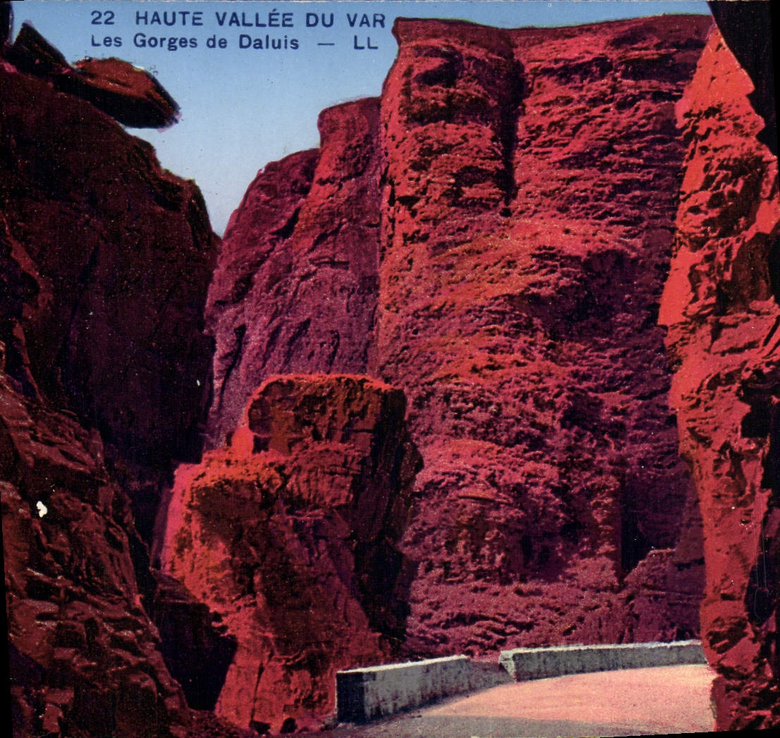 VINTAGE POSTCARD High Valley Of the VAr the Falls De Daluis