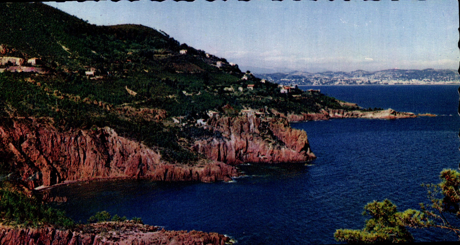 MODERN CARD the Gold Cornice creeks of Theoule seen of the collar of Esquillon at the Cannes bottom