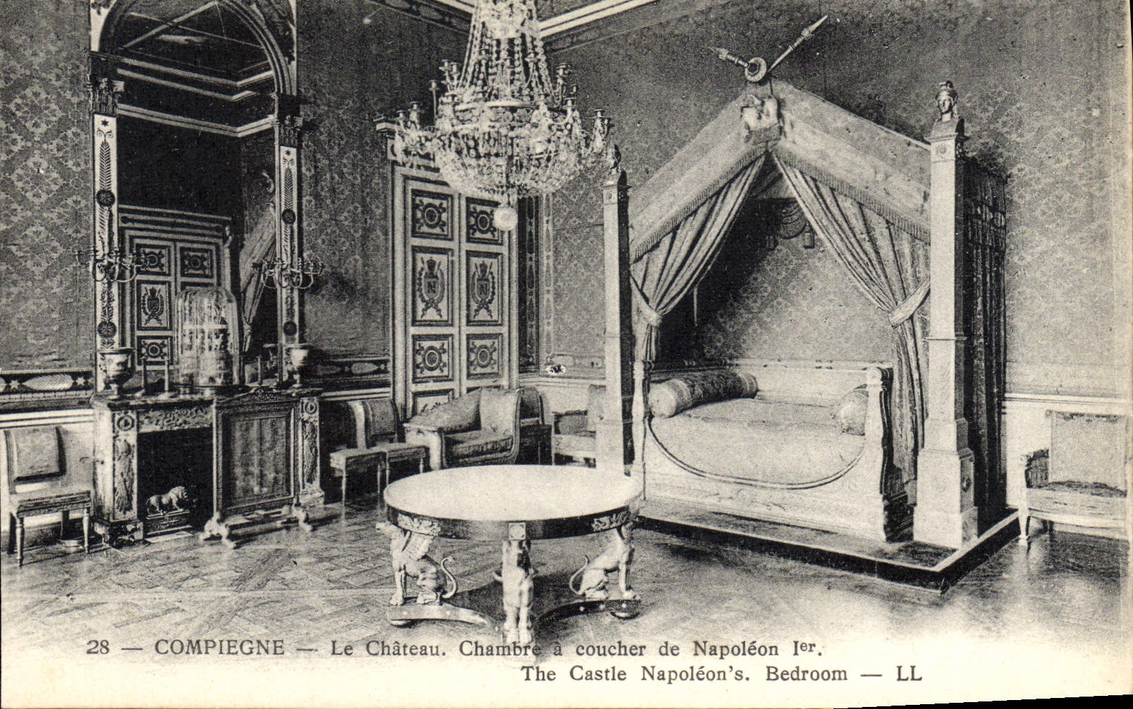 La POSTAL Compiegne de la VENDIMIA el cuarto del castillo tiene Courcher de Napoleon 1r