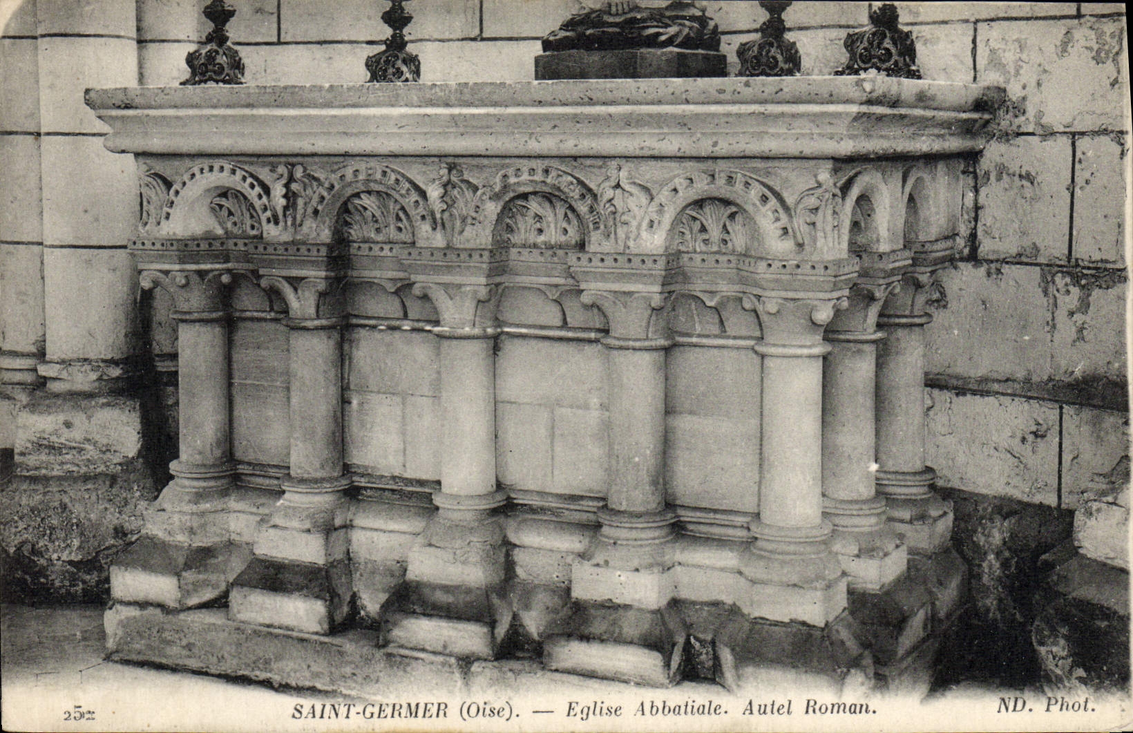 VINTAGE POSTCARD Holy To germinate Abbey church Romance Furnace bridge