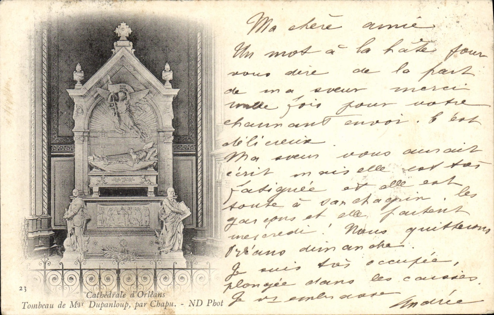 CPA Cathedrale d'Orleans Tombeau de Mgr Dupanloup par Chapu 