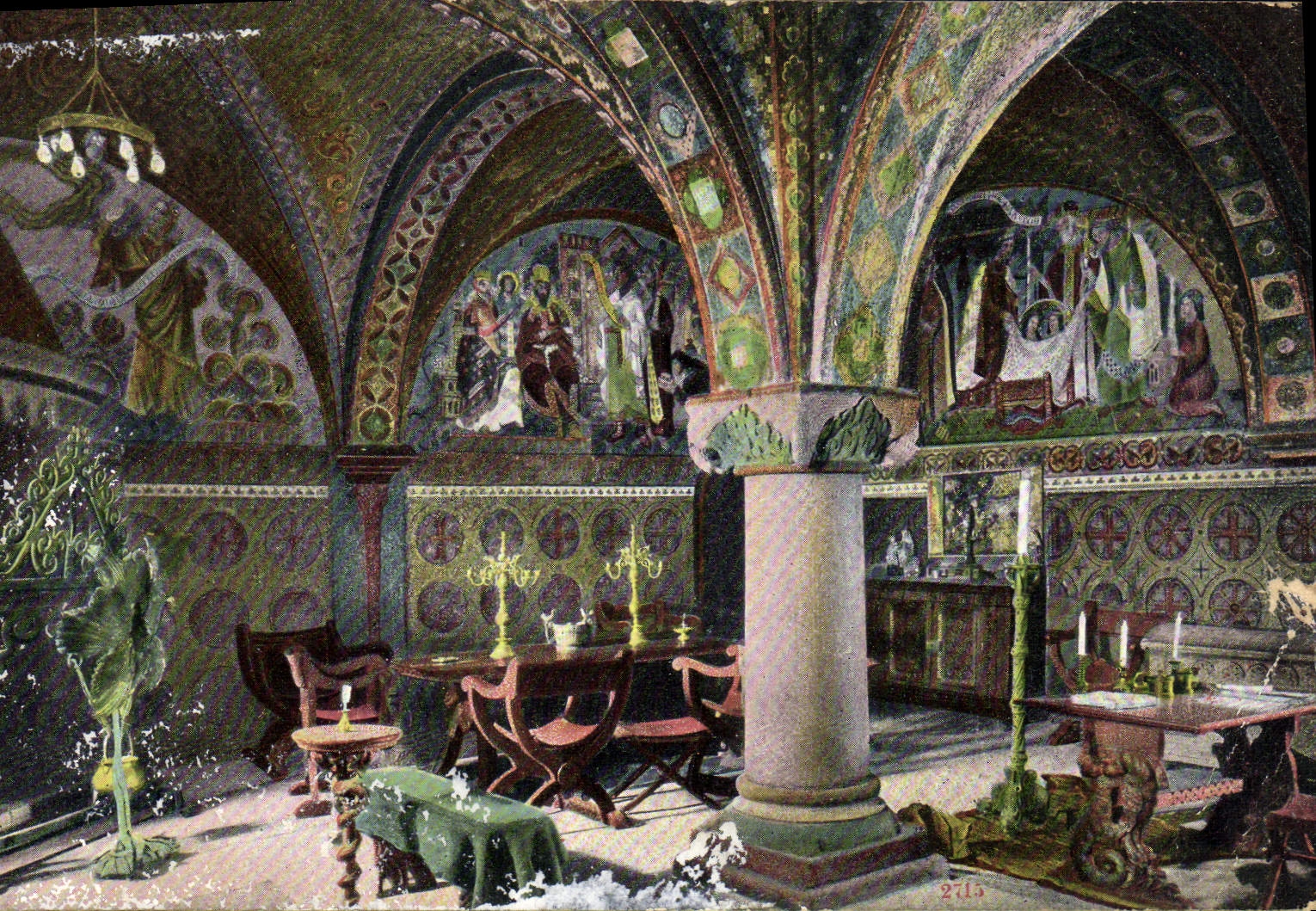 VINTAGE POSTCARD Raum fur Mittelungen