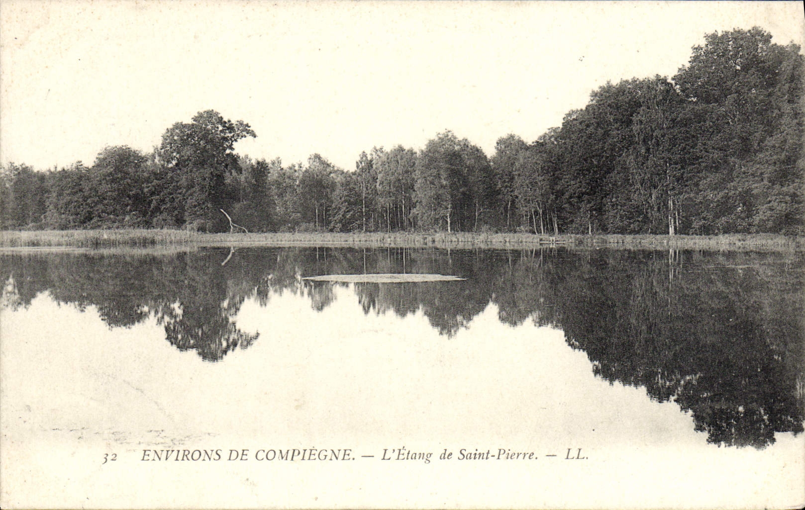 Alrededores de la POSTAL de la VENDIMIA de Compiegne la charca del Saint Pierre