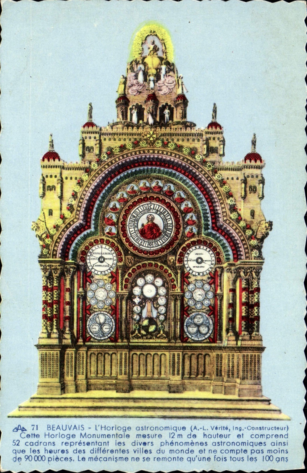 CPA Beauais L'Horloge astronomique 