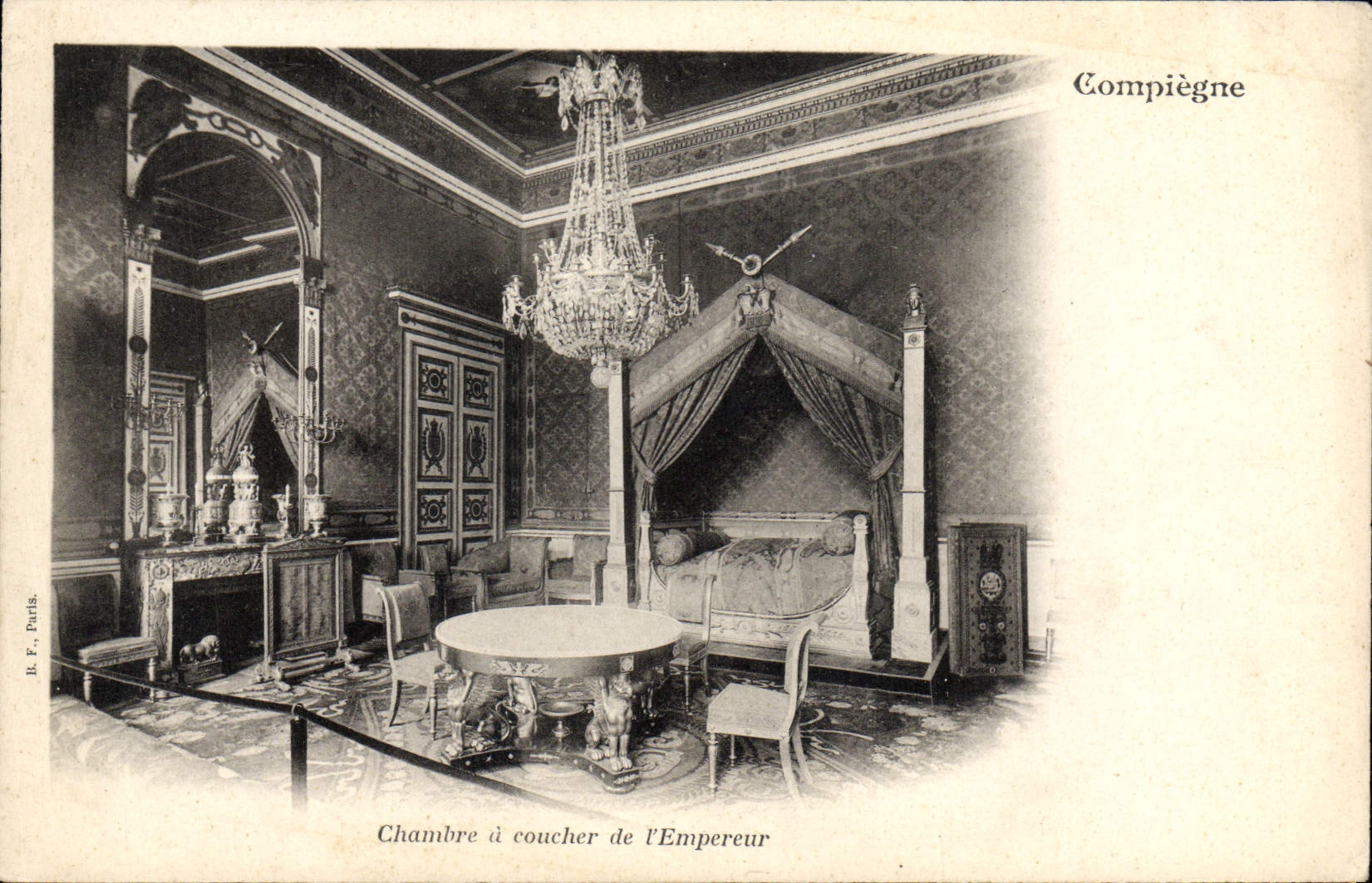 La POSTAL Compiegne Chambre de la VENDIMIA tiene Coucher del emperador