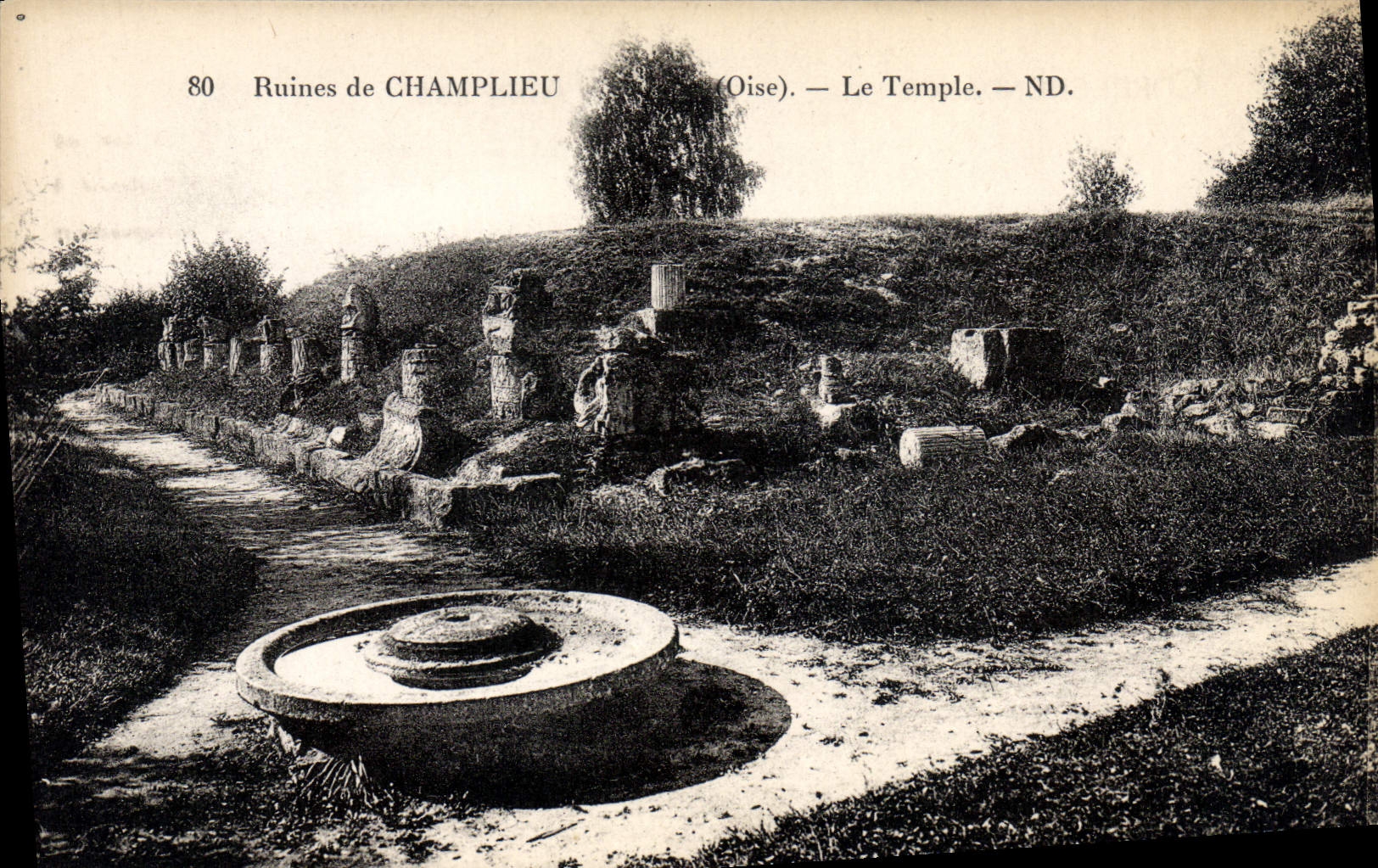 CPA Ruines de Champlieu Le Temple