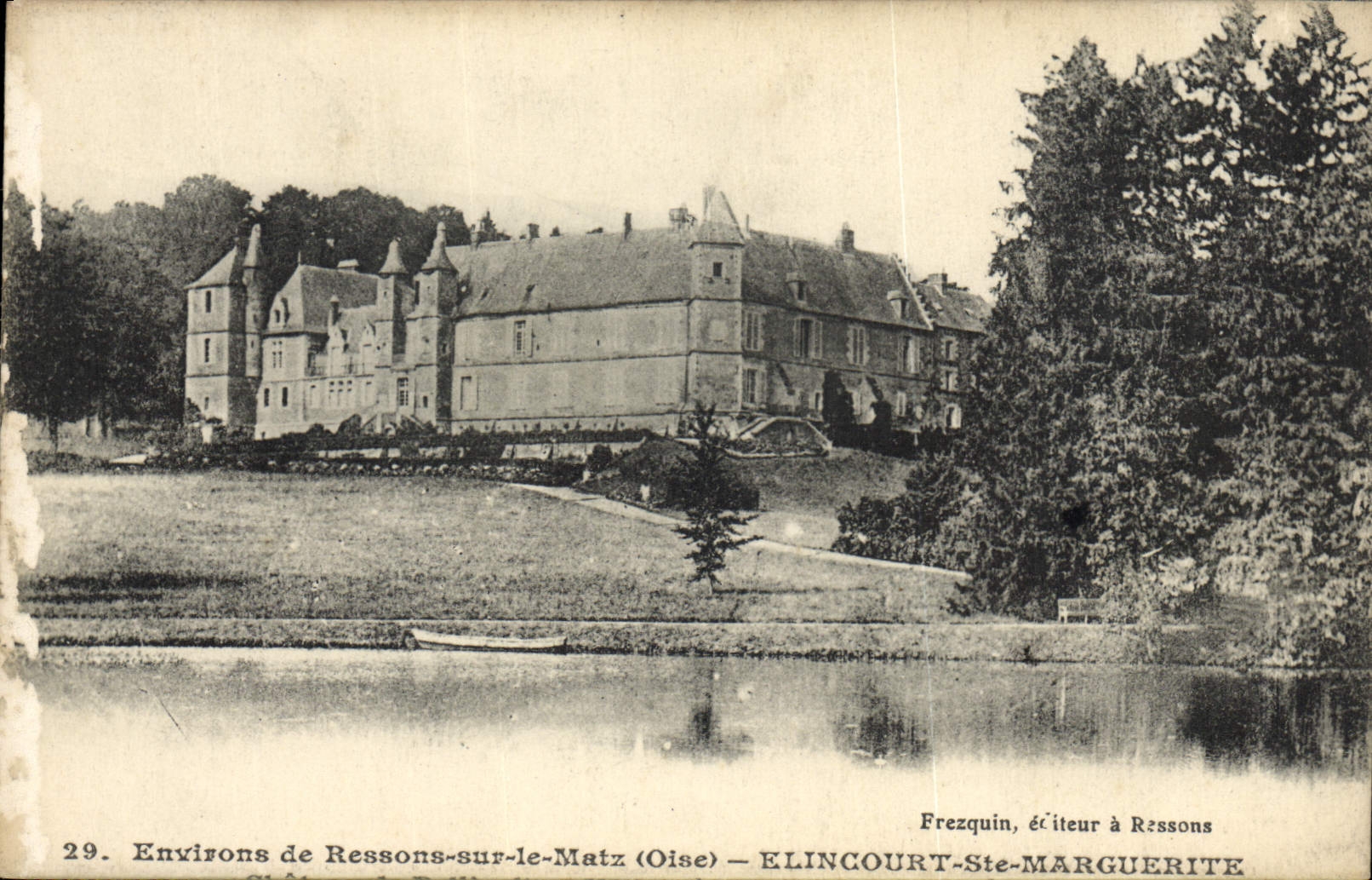 VINTAGE POSTCARD Surroundings of Ressons On Matz Elincourt co. Marguerote